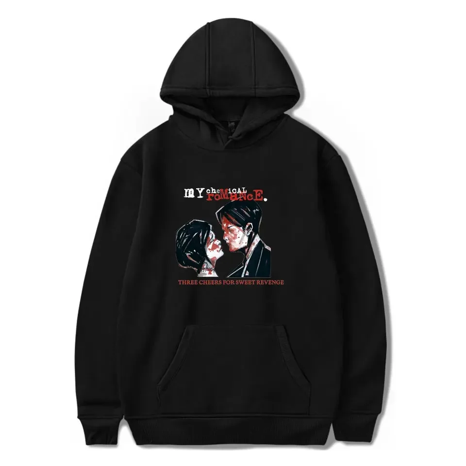 Uomini E Donne My Chemical Romance Felpe Con Cappuccio, Maglione A Maniche Lunghe, Pullover Punk Rock, Felpe Con Cappuccio Hip Hop Nere, Anime Emo, Au
