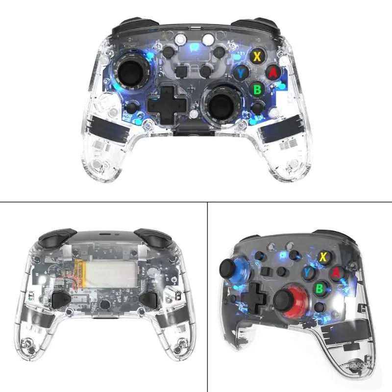 

RGB- Wireless Controller Clear Video Gamepad for NSL /PC Gaming Accessory