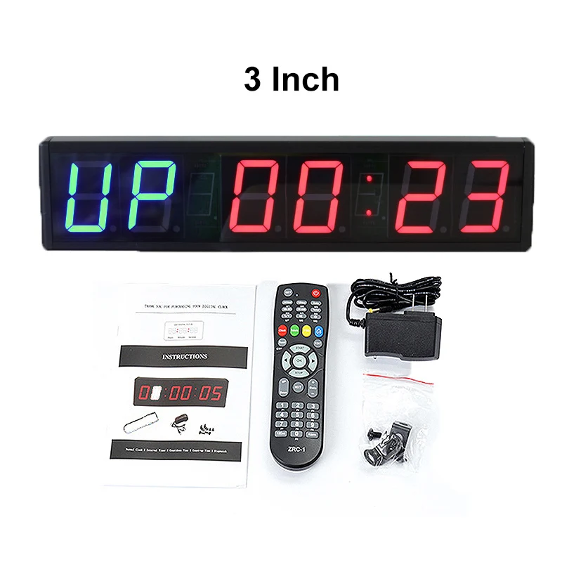 BTBSIGN LED Digital Countdown Wall Clock Fitness Timer Stopwatch for