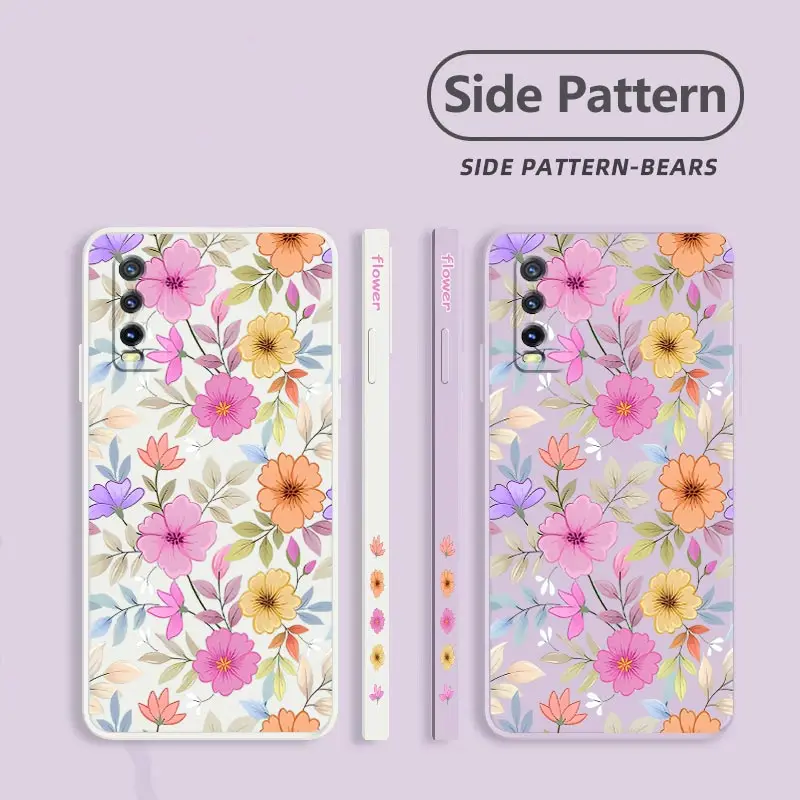 Colorful Flower Silicone Phone Case Cover