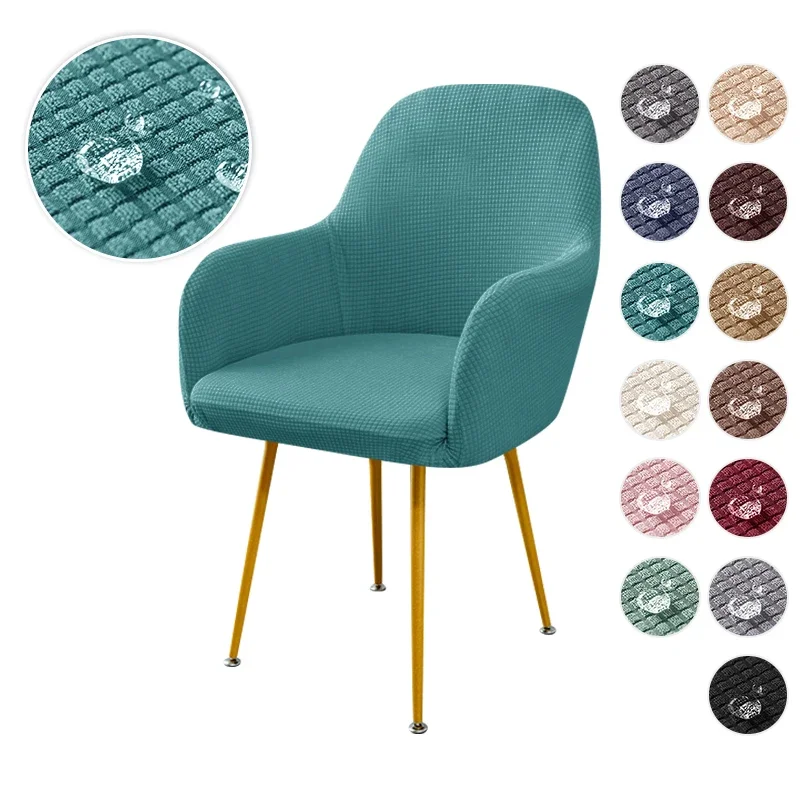 

Polar Fleece Armchair Cover High Sloping Chair Covers Dress Up Dining Office Chair Seat Slipcovers for Living Room Kitchen Hotel