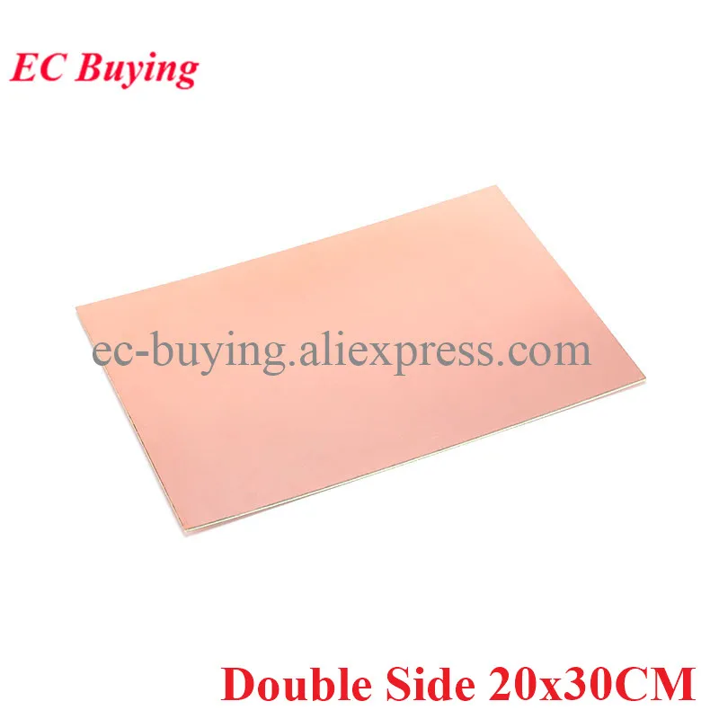 2pcs Fr4 Pcb 20*30cm Double Side Copper Clad Plate Diy Pcb Kit Laminate