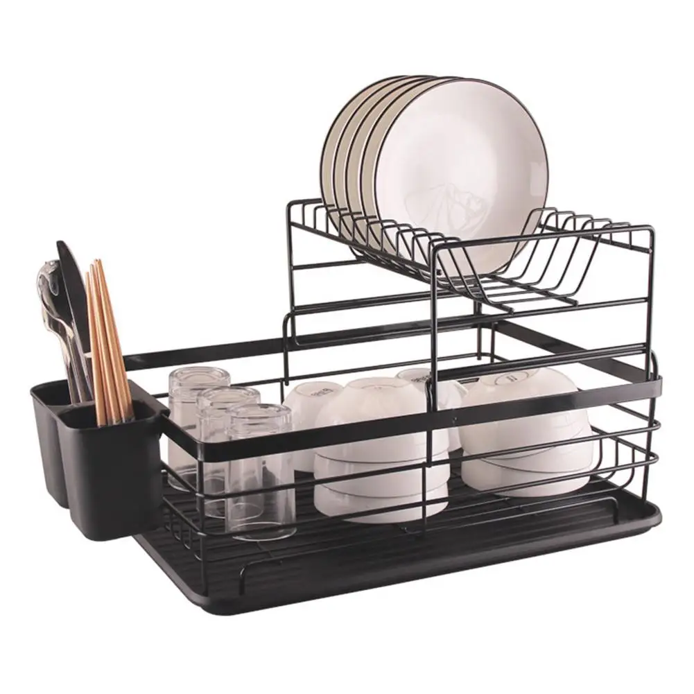 Dish Drying Rack Practical Dish Storage Rack Store Dishes Stainless Steel Dish Drainer Kitchen Supplies Storage Drain Dishes