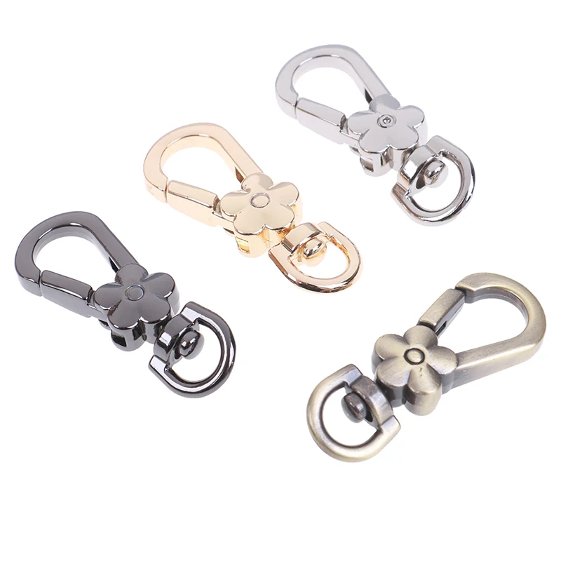 1 Stück Metall verschlüsse drehbare Abzugs clips Karabiner haken Handtaschen Verschlüsse Griff Blume Hummer Tasche Schlüssel ringe Schlüssel anhänger Tasche Zubehör