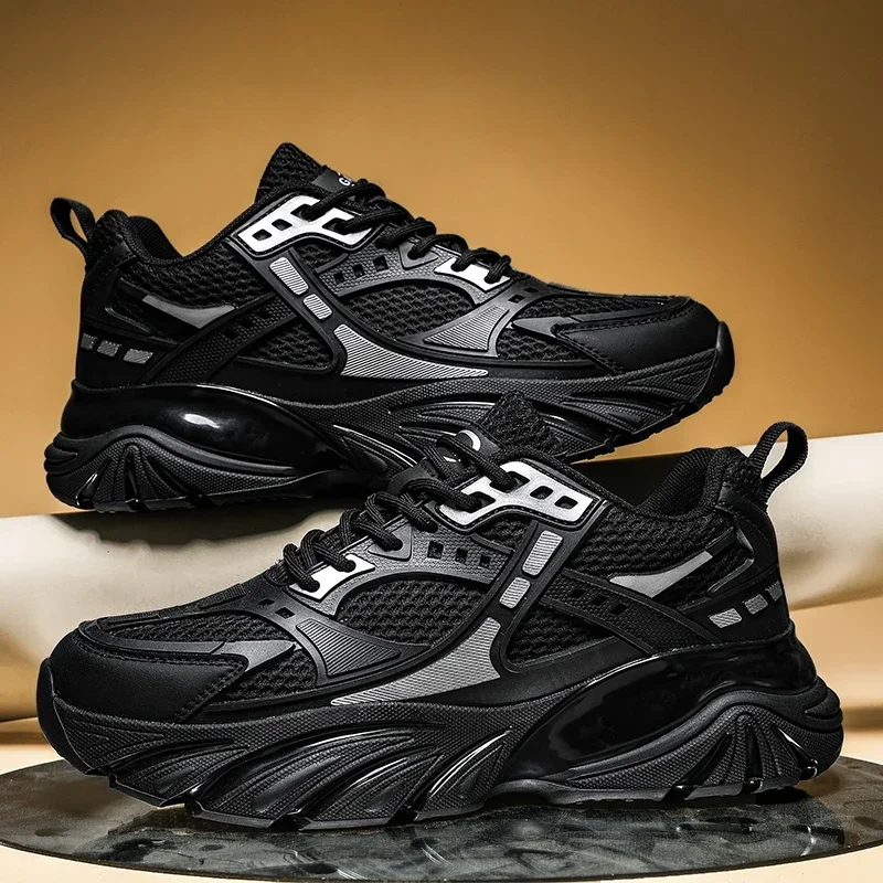 Fashionable thick soled mesh dad shoes, sports and casual shoes, men's shoes