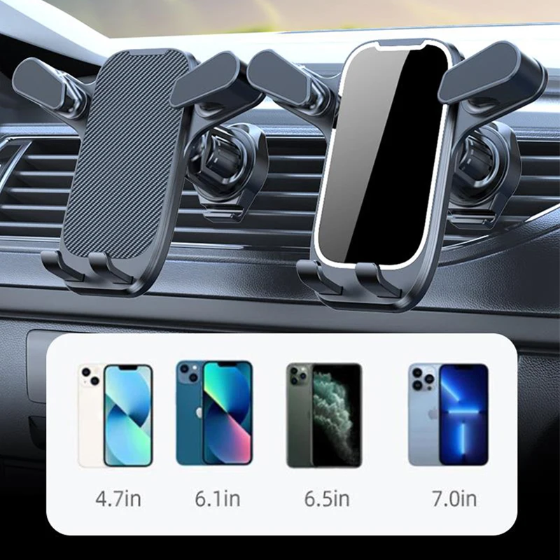 

for Car Air Vent Car Phone Holder Mount Upgrade Auto Locking Universal Phone Holder with Hook Clip Gravity for iPhone Samsung