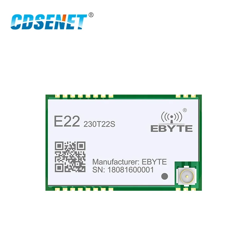 Беспроводной трансивер Lora UART 22 дБм 230 МГц, CDSENET E22-230T22S UART LoRa Net, рабочий модуль RSSI SMD IPEX, отверстие для печати TCXO RF