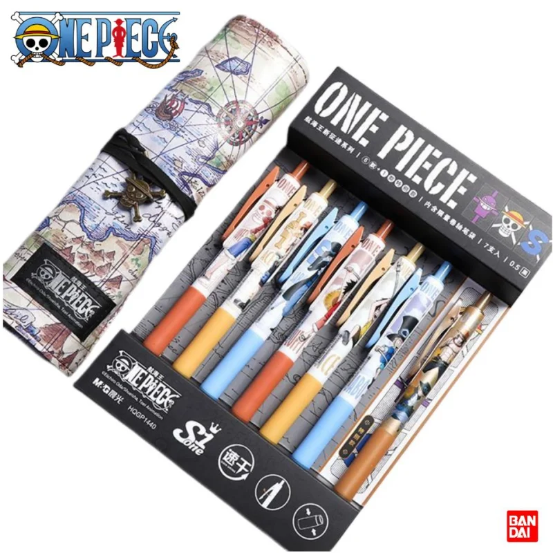 One Piece Joint New Journey Series Anime Periferiche Gel Pen Set Edizione Limitata Scroll Pen Case Student Push Pen Gift Box