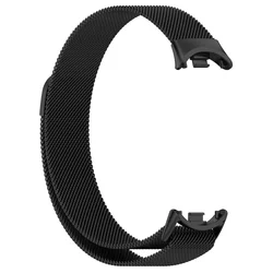 Stainless Steel Magnetic Loop Watchband Bracelet - Mi Band 8 (Style 1 black)