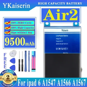 Batteria da 9500 mAh per Apple iPad 6 Air 2 A1566/A1567/A1547 Tablet ai polimeri di litio Bateria IPad6 Air2 Batterie + codice traccia