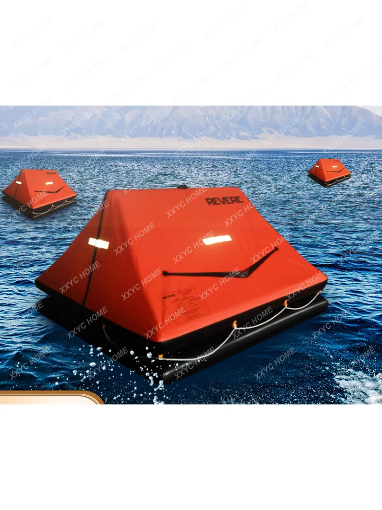 

Marine Liferaft Self-Supporting Liferaft Inflatable Life Raft Emergency Rescue Two Sides Inflatable Boat