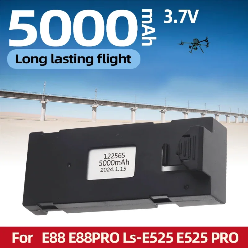 RC Drone Battery 5000mAh E88 3.7V Li-po For RC Drone E88 E88PRO E525 E99 P1 K3 P10 A13 S98 RC Quadcopter Parts