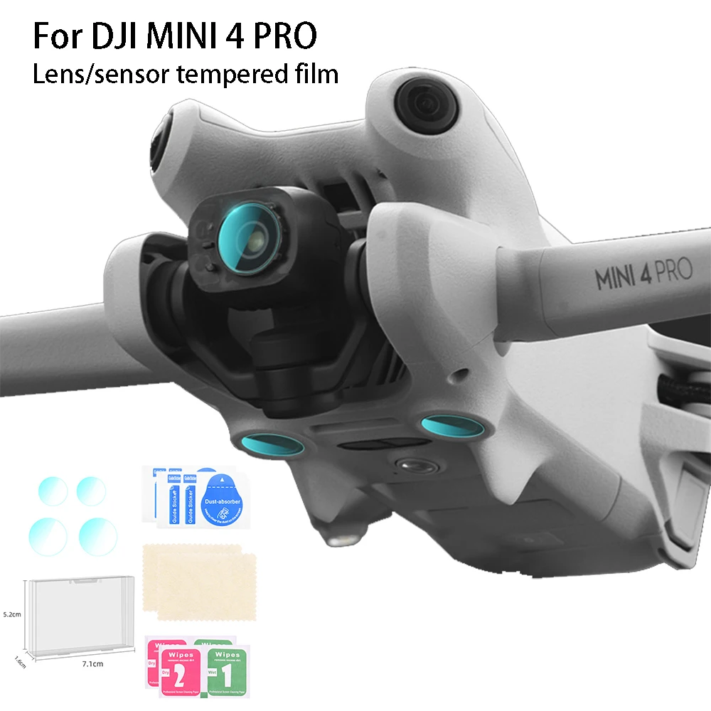 Per Dji Mini 4 Pro Lens Film/Sensore Pellicola Temperata Pellicola Protettiva Accessorio Dji Mini 4 Pro Pellicola Protettiva Accessori
