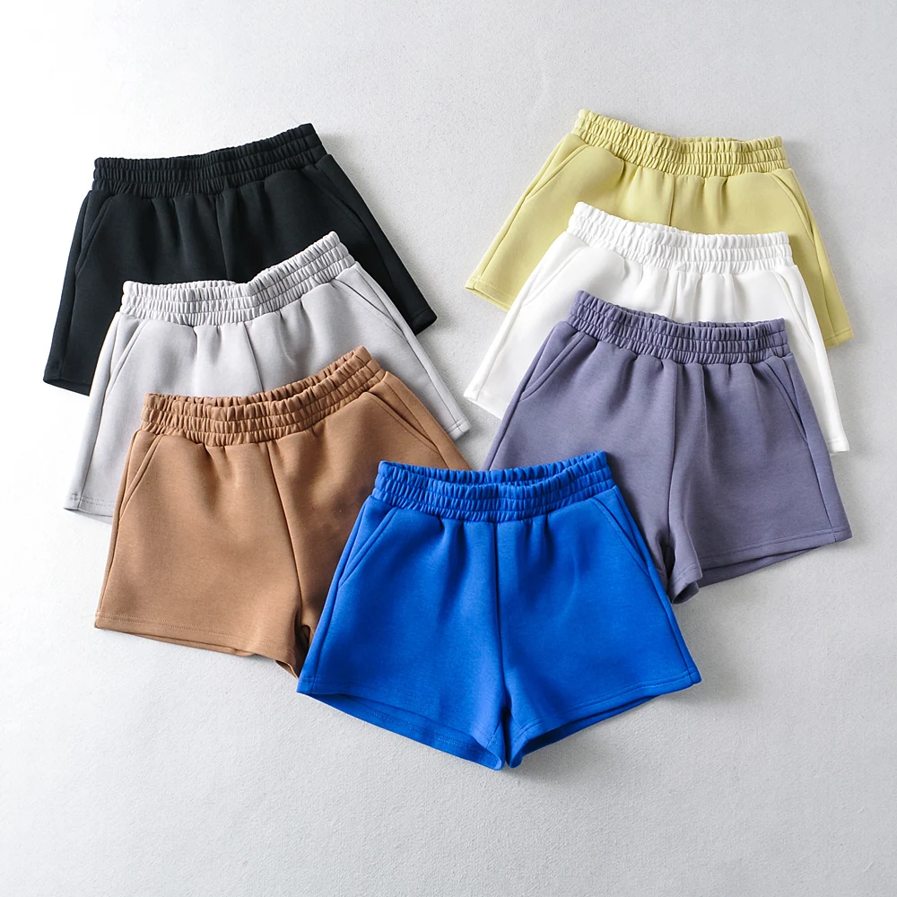 

Summer casual shorts women loose high waisted shorts sweat korean fashion workout shorts black white bottoms womens short mujer