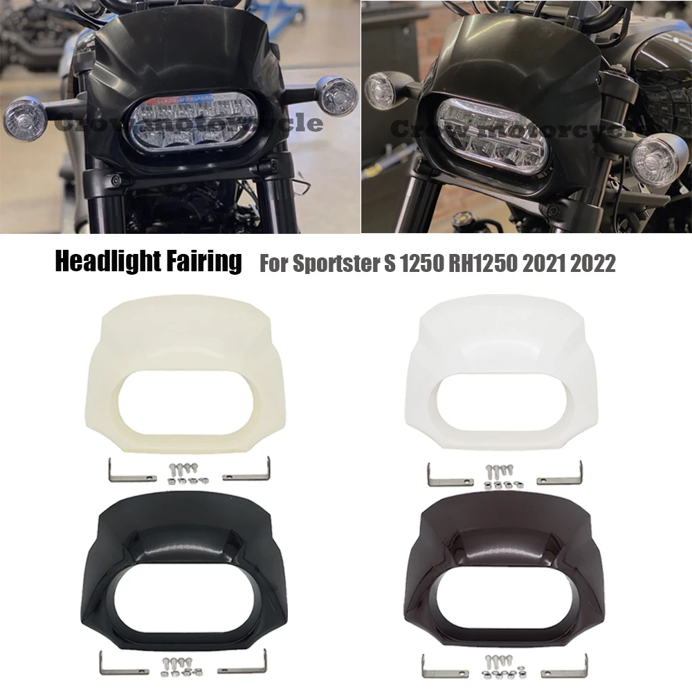Per Sportster S 1250 Rh1250 2021 2022 Nuova Moto Nero Bianco Scheinwerfer Maske Lampada Maschera