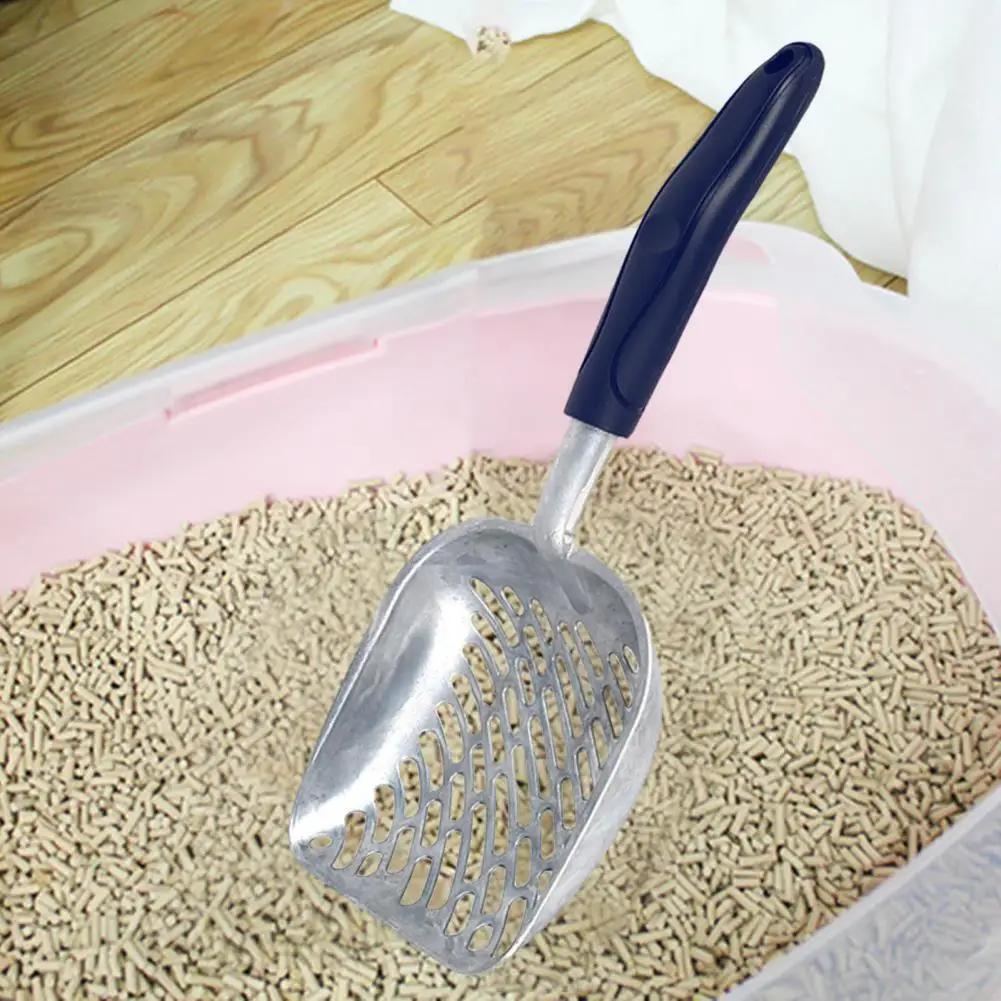 CatLitterShovelErgonomicHandleMultiholesEffectiveCatWasteRemovalWithHangingHoleCat