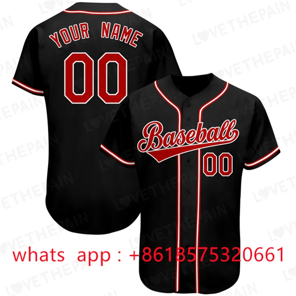 New Style Baseball Jersey Team Training Uniform Printing Add Own Name Number Softball Sports White Green Men Ladies/Kids