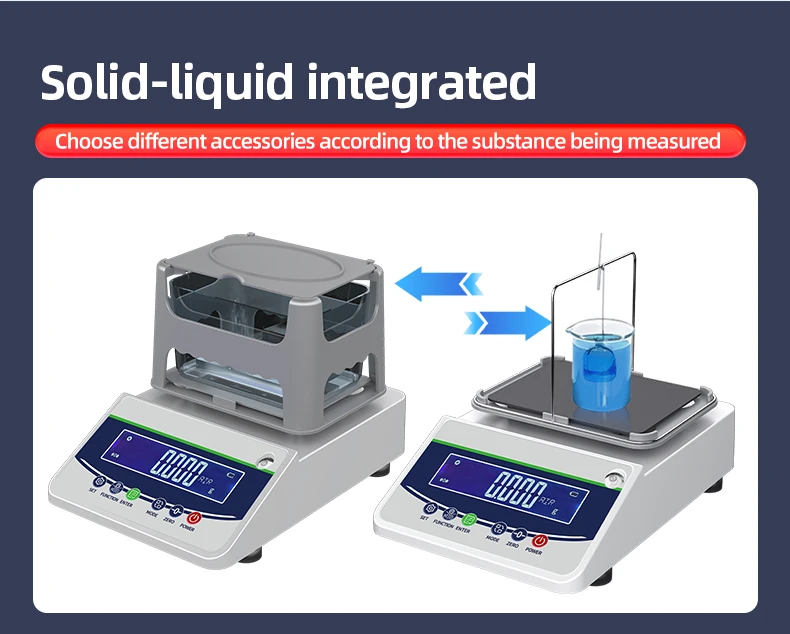 Digital Plastic Densimeter Analytical Balance Solid Liquid Densimeter Gold Preci