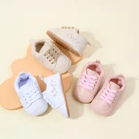Spring and Autumn Baby Girl and Boy Three Colors Fashion Design Sports Shoes TPR Sole Anti Slip Toddler Cute Baby Shoes BMB4027 2