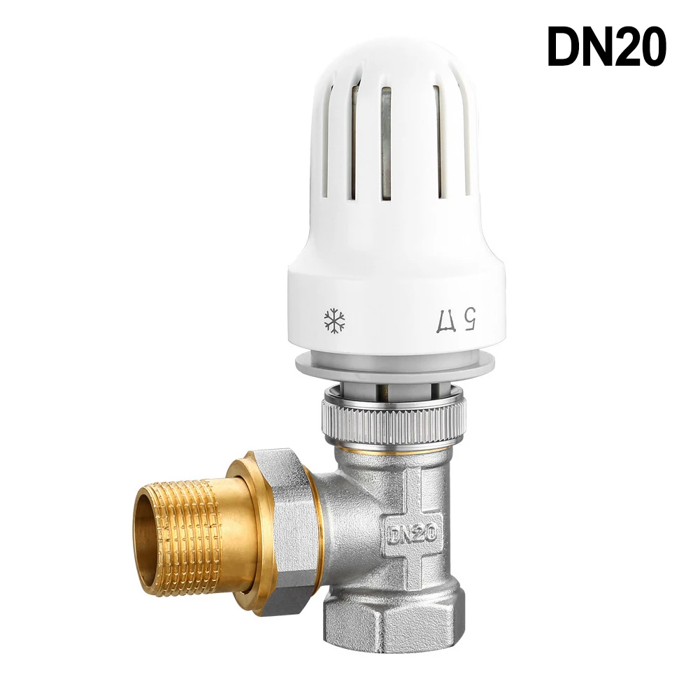 

Automatic Thermostat Temperature Control Valve DN15 DN20 Thermostatic Radiator Valve Angle Floor Heating Special Valve 1/2" 3/4"
