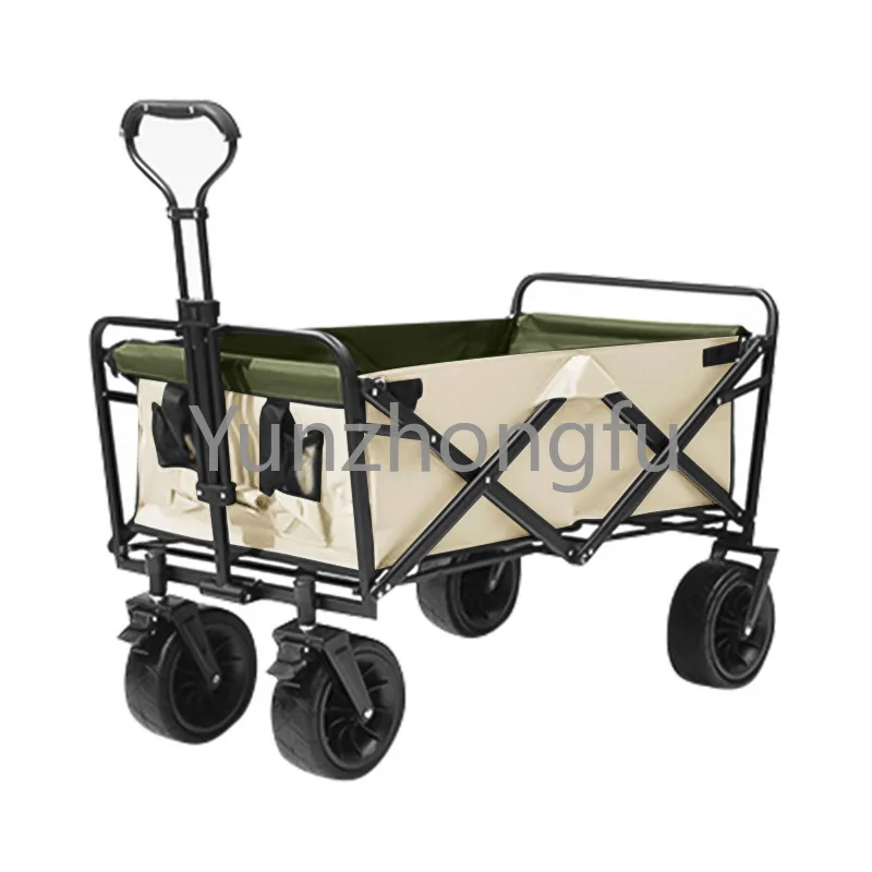 

Kaisi outdoor four-wheel camp car camping trailer foldable equipment supplies portable picnic trolley camping car