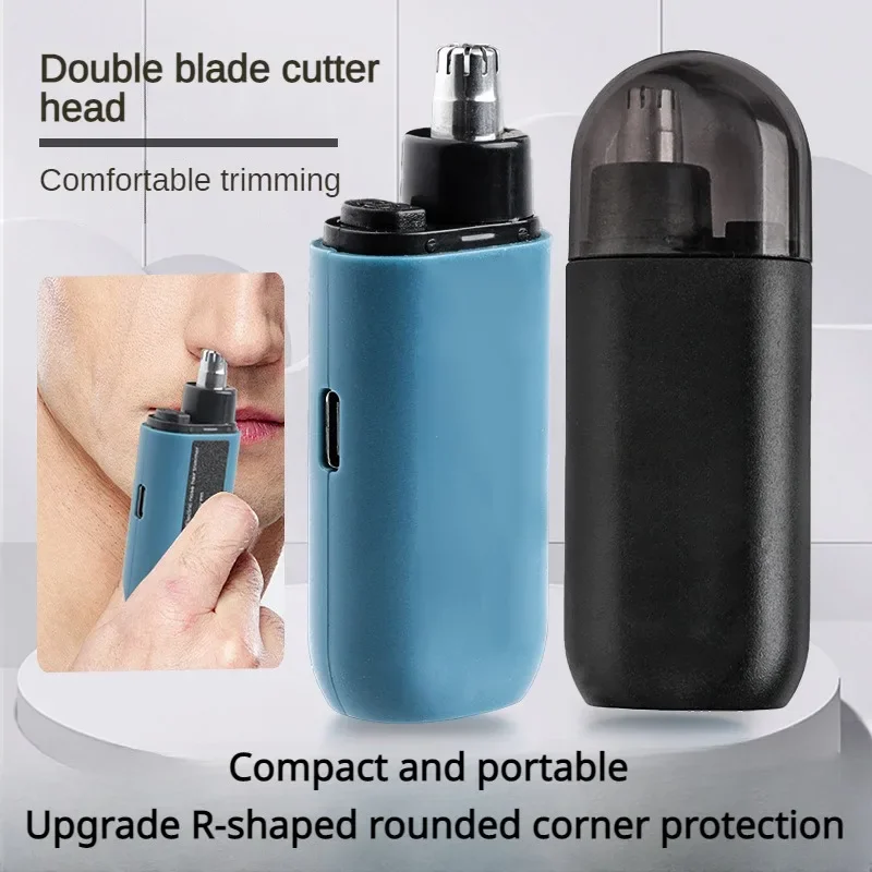 USB Charging Electric Portable Nose Hair Trimmer With Dual-Edge Blades 7000 RPM For Men