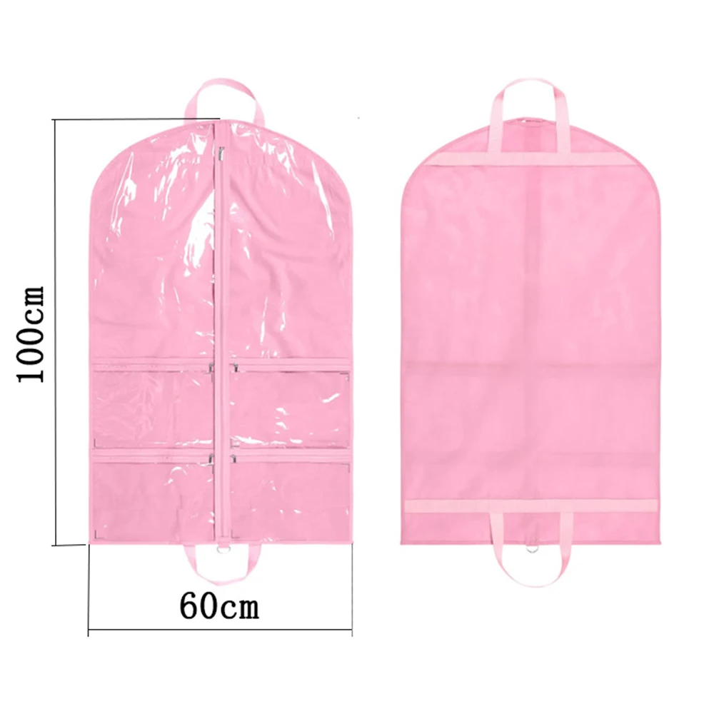 Borsa per abiti da danza, 101,6 cm, con 4 tasche trasparenti