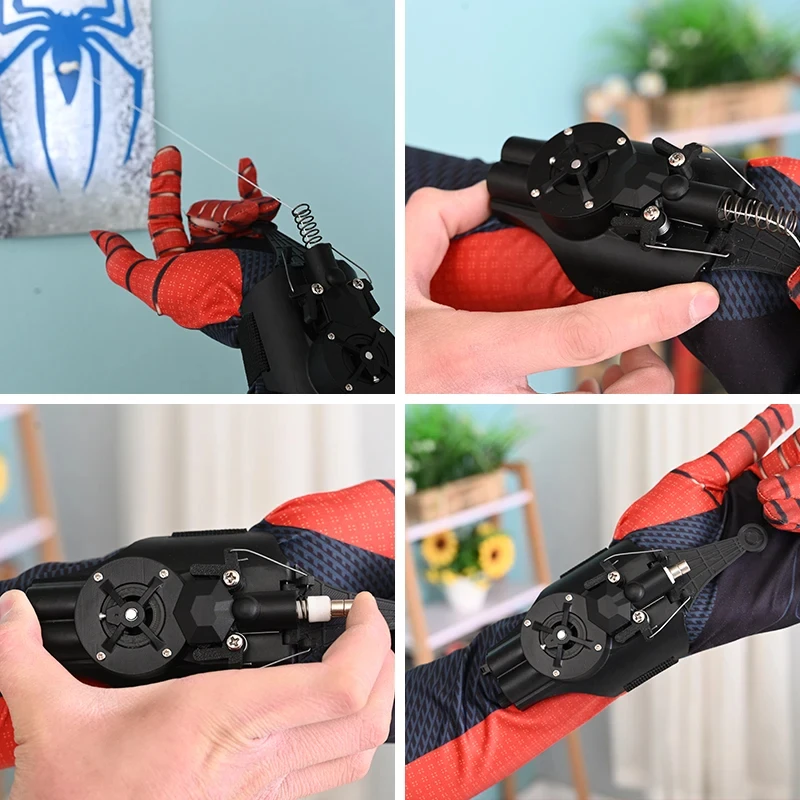 

Spider Man Wrist Launcher Upgraded Version Spiderman Web Shooters Peter Parker Cosplay Gadgets Set Toys for Children Gift Kids