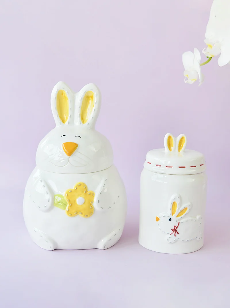 

Rabbit urn cute cartoon moisture-proof pet cats and dogs are also available death memorial cremation jar