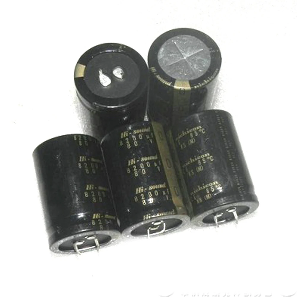 5-pces-japao-hi-sound-nichicon-80v-8200uf-ks-amplificador-de-potencia-filtro-ouro-palavra-febre-capacitor-eletrolitico