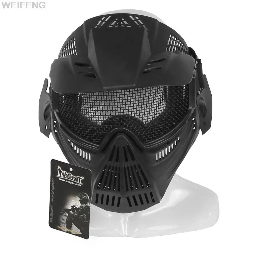 

Tactical Masks Full Face Steel Mesh Eye Protection Mask for Halloween CS WarGames Hunting Military Airsoft Shooting Mask