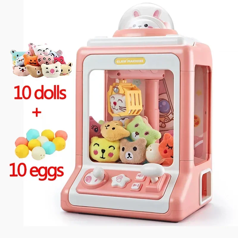 Cartoon Automatic Claw Machine Doll Machine Kids Operated Play Game Mini Claw Catch Toy Crane Machines Music Doll for Gift Toy 5