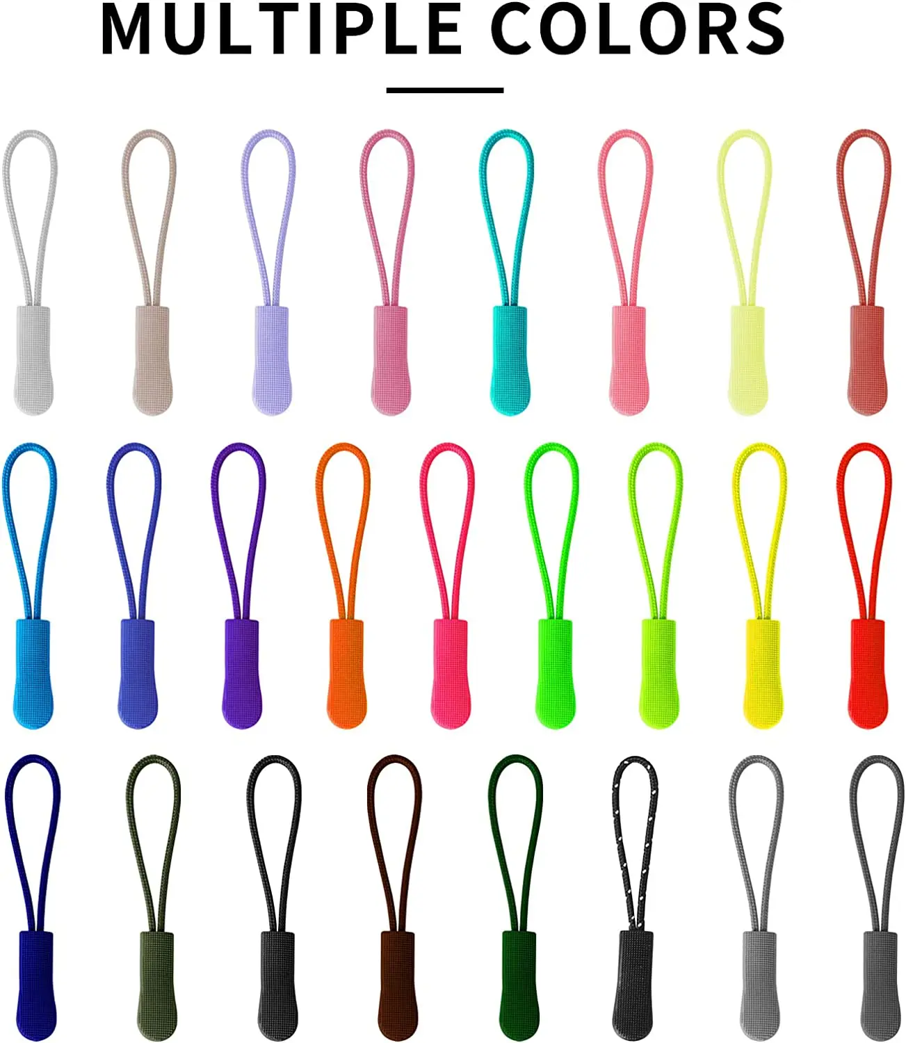 Zipper Pull Replacement Clips - Durable Zip Cord Repair