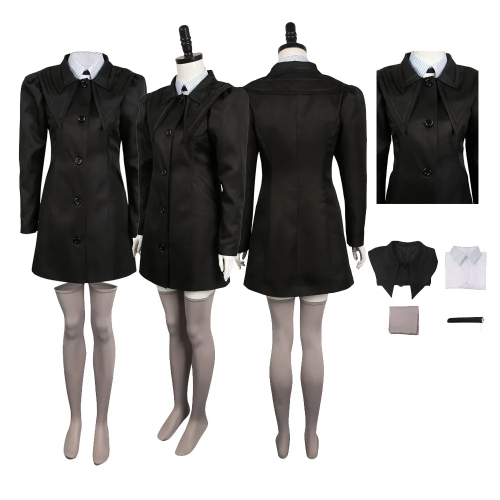 

Женский Одежда для взрослых Belle Baxter Косплей Костюм Черное пальто рубашка 2023 фильм плохой костюм Хэллоуин карнавал костюм