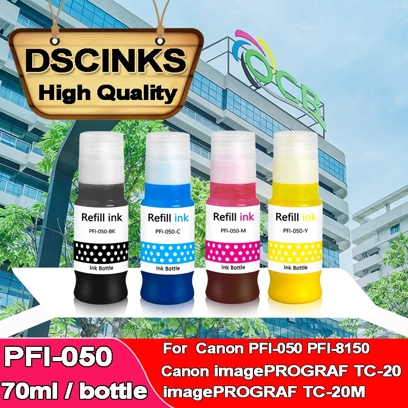 Ink Refill Kit Dye Ink Refill Inkjet Printer Ink Ink Cartridge Refill Kit Ink Refill PFI-050 Refill ink PFI050 refill pigment ink For Canon imagePROGRAF TC-20 TC-20M printer PFI 050 pigment