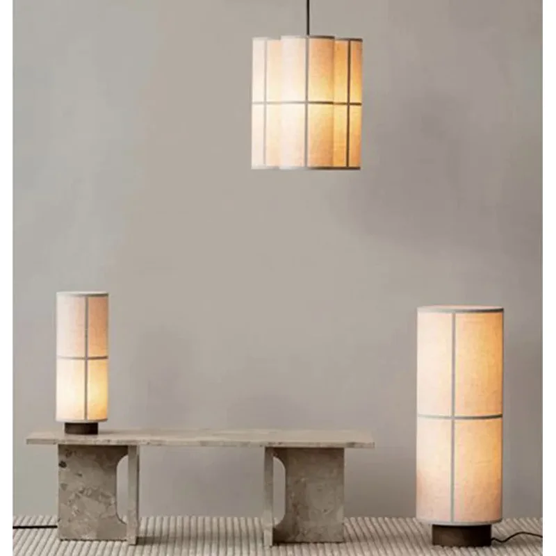

Hafira pendant lamp designer Japanes style hanging minimalist lamps cylindrical fabric lamp dining table house decoration light