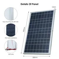 Kit de panneaux solaires PWM 15W/H, puissance polycristalline complète 12V, générateur solaire Portable pour l'extérieur, Rechargeable, pour la maison 5