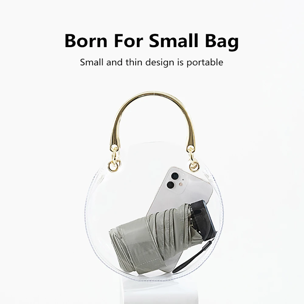 Mini Pocket Umbrella Rain Women Portable Ultralight Flat Clear Umbrella Six Folding Sun Small Men Anti UV Parasol