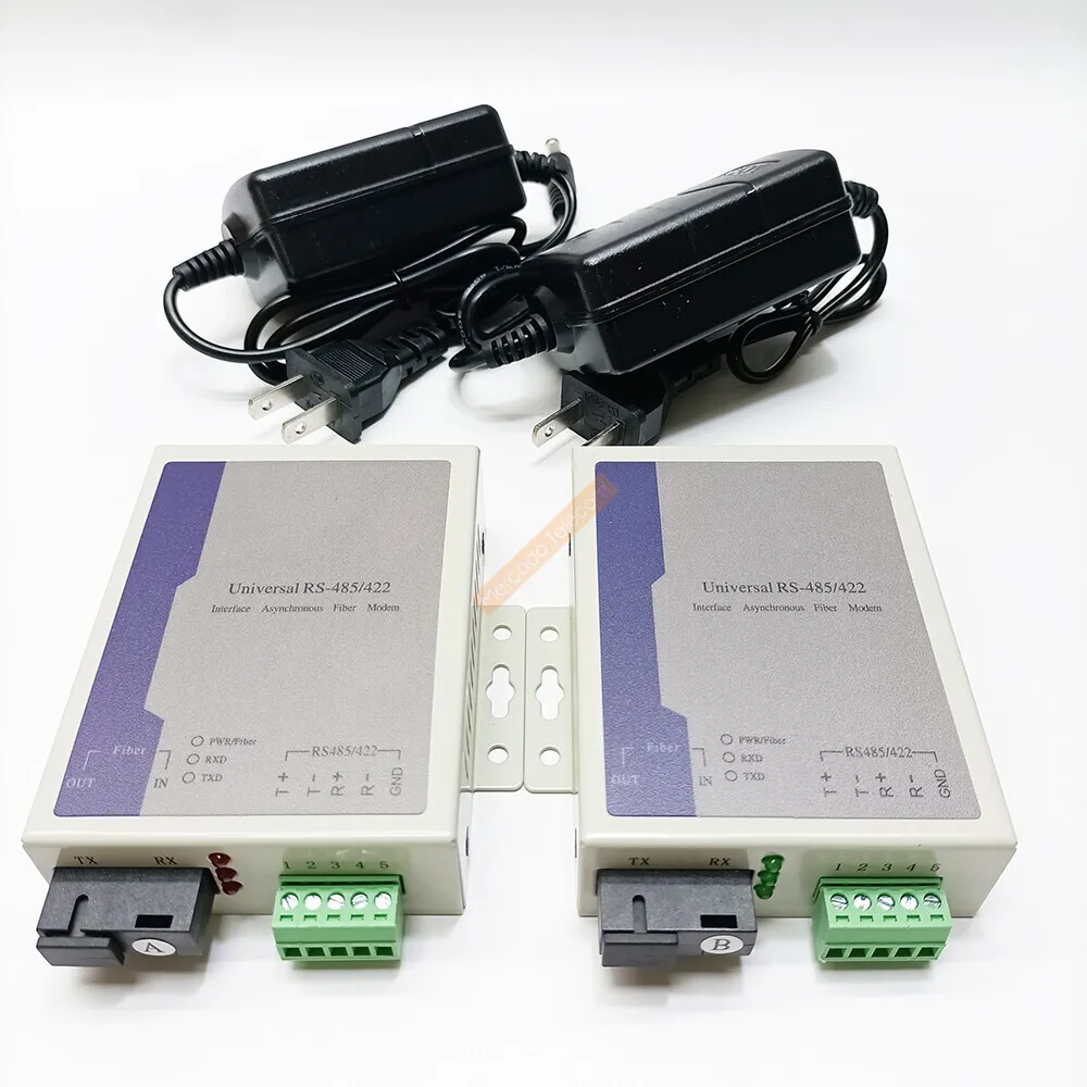 1 pair SC Bidirectional 485 Bidirectional Data Optical Fiber Media Converter Fiber Transceiver X1 Route RS485 Optic Transceiver