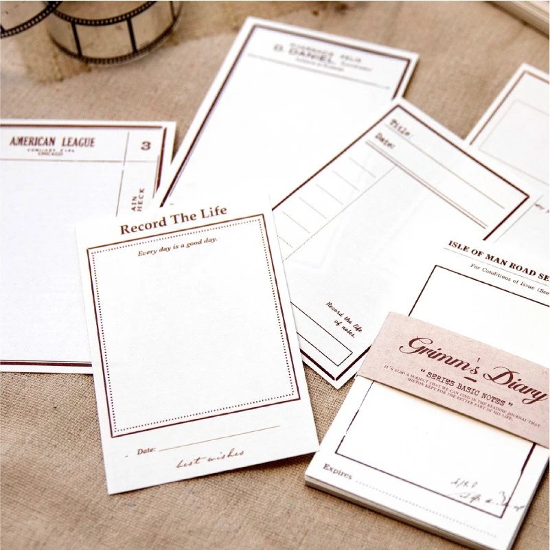 Journal GO 30sheets Vintage Memo Pads Material Paper DIY Scrapbooking Cards Junk Journal Retro Notes Office School Supplies 4