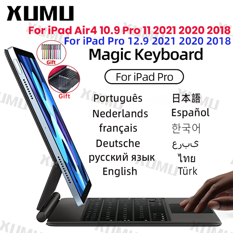 DOQO Magic Keyboard Case With Trackpad For iPad Pro 11 12.9 2021 2018