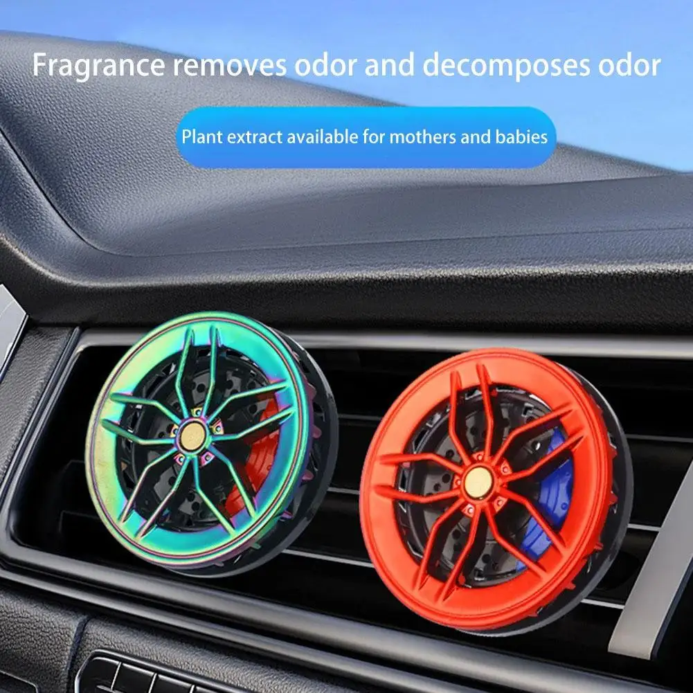 Rotatable Wheel Hub Car Air Freshener Clip - Stylish Fragrance Accessory