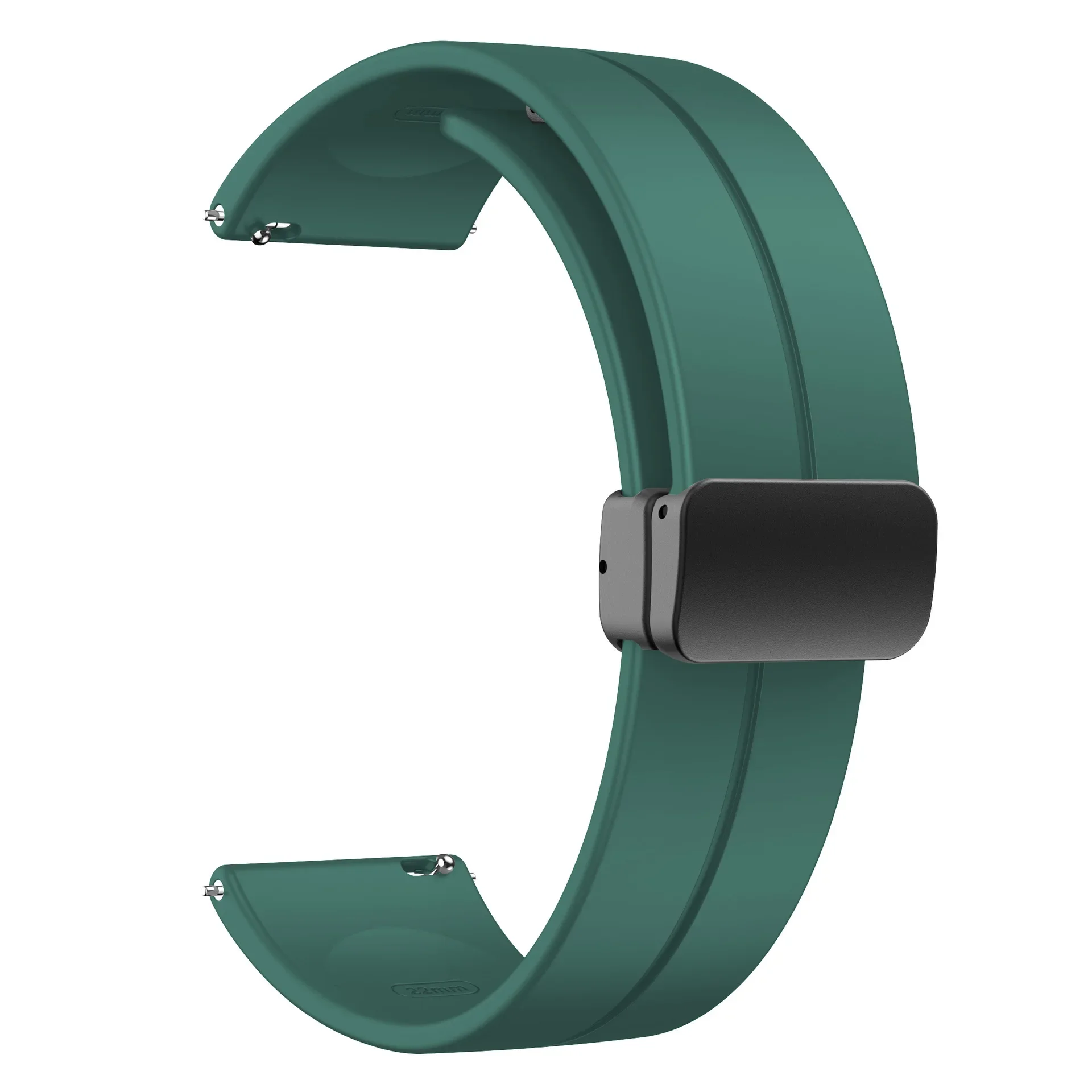 Silicone Magnetic Buckle Watch Band - 22mm/20mm Strap