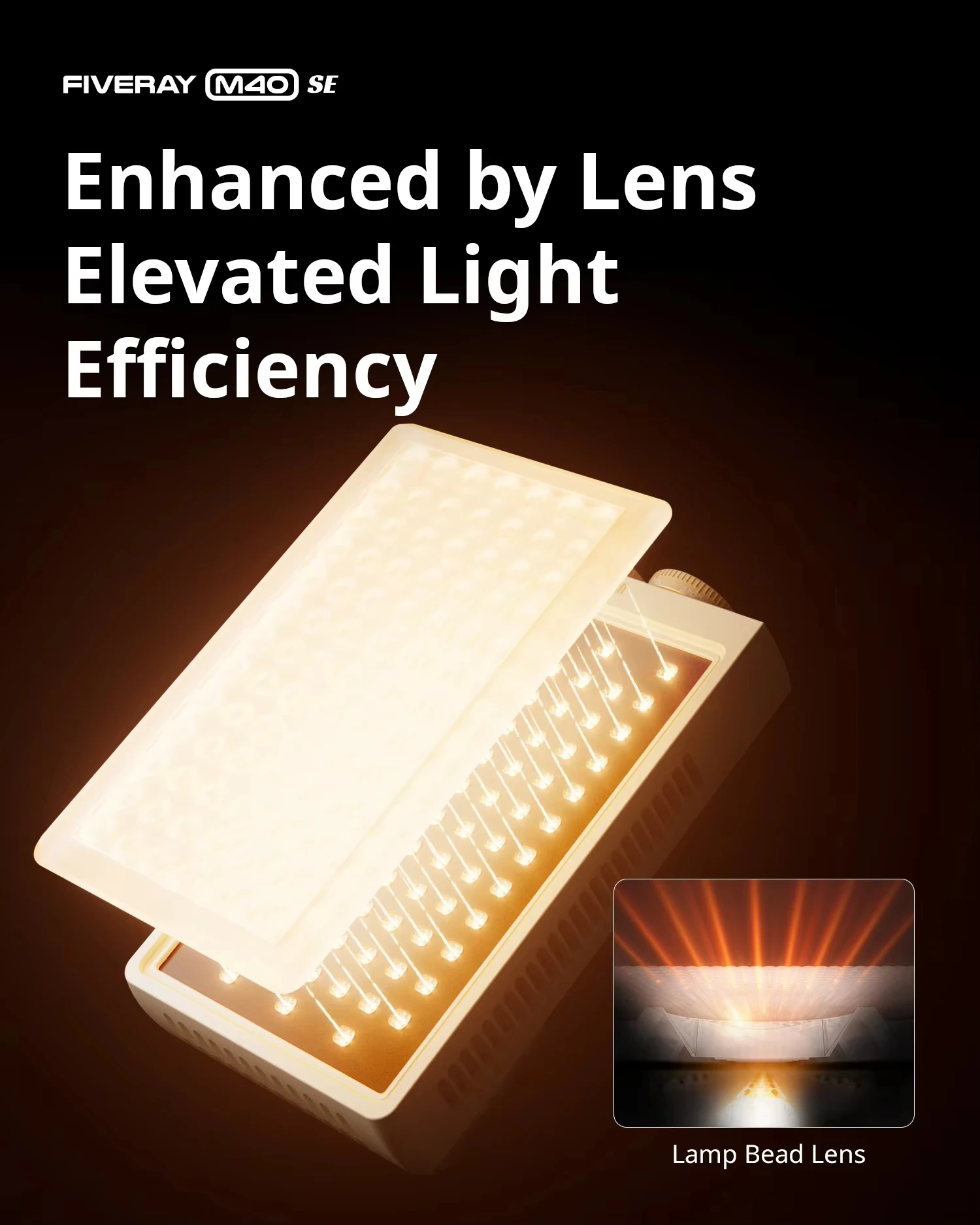 새로운 ZHIYUN FIVERAY M40 SE 40W 휴대용 LED 비디오 조명 바이컬러 2700K-8500K 사진 촬영용 조명, 브이로그 라이브 스트리밍용