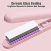 Pink Ceramic Flat Iron Hair Straightener For Smooth Finish Ceramic Floating Plates Quick Heat Up Pro Salon Curler Hair Wand 5