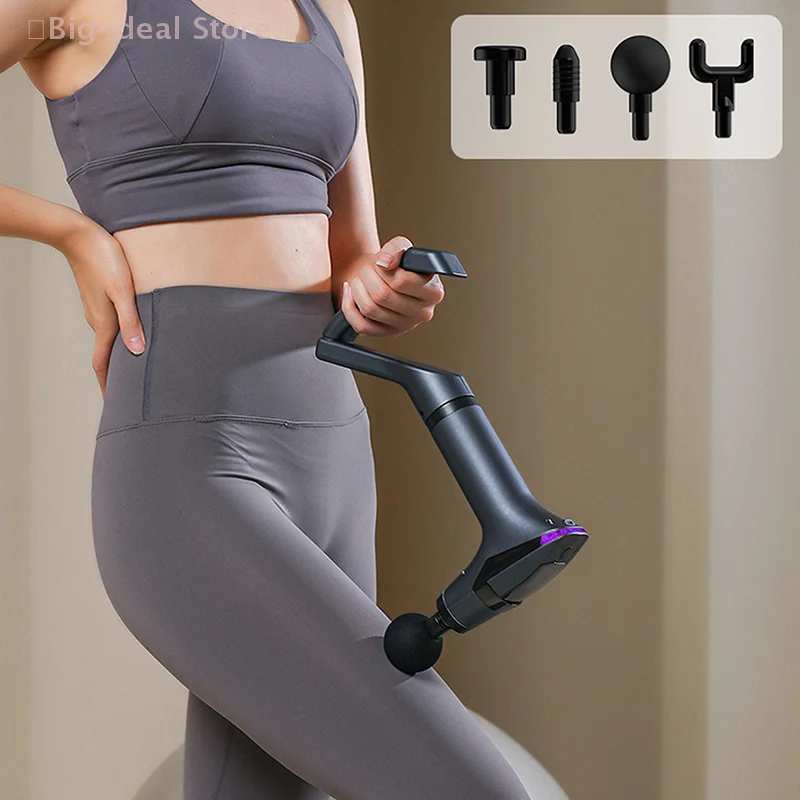 【M】Massage Gun Deep Tissue With Muscle Massager Belt For Relaxation With Extended Handle 3-In-1 Back Massager For Pain Relief