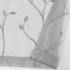 JINCHAN 2PCS Sheers Kitchen Curtains Rod Pocket Home Window Curtain Leaf Embroidery Voile Cafe Drapes Small Short Curtains 4