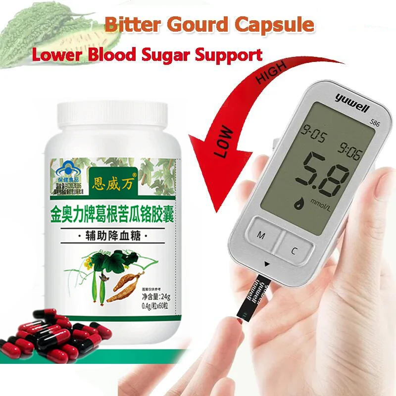 Reducing Blood Sugar Organic Bitter Melon Extract Capsule Cure Diabetes