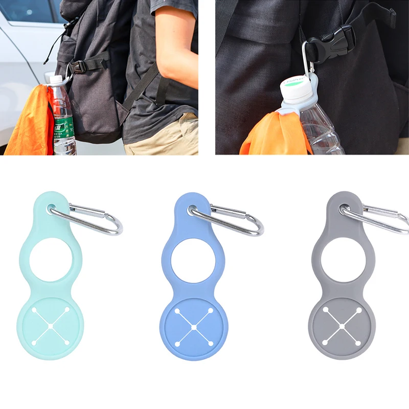 

1pcs Sports Kettle Buckle Outdoor Carabiner Water Bottle Holder Towel Hook Clip Silicone Backpack Hook Camping Hiking Bike Tool