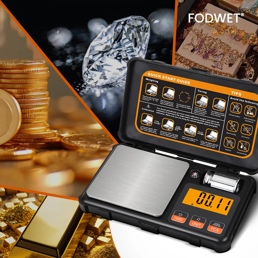 Portable Digital Scale 0.01g Lcd Digital Display Calibration Function Jewelry Scale Multiple Measurement Units